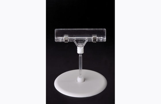 کلیپ پلاستیکی قیمت پلاستیکی PS، کلیپ POP با پایه گرد 15 * 9cm