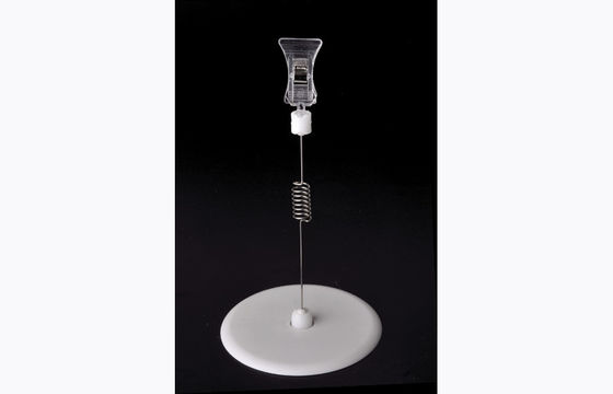 کلیپ پلاستیکی قیمت پلاستیکی PS، کلیپ POP با پایه گرد 15 * 9cm