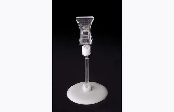 کلیپ پلاستیکی قیمت پلاستیکی PS، کلیپ POP با پایه گرد 15 * 9cm
