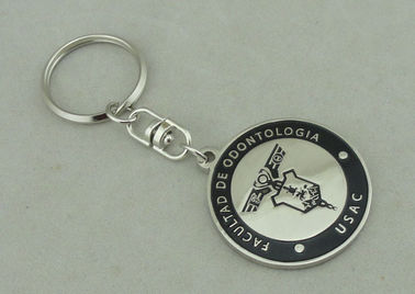 USAC برنجی مهر مصنوعی سخت مینا تبلیغاتی نیکل در Keychain آلیاژ روی
