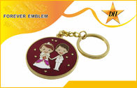 آبکاری طلا نرم مینا فلزی تبلیغاتی حلقههای کلیدی برای مراسم عروسی