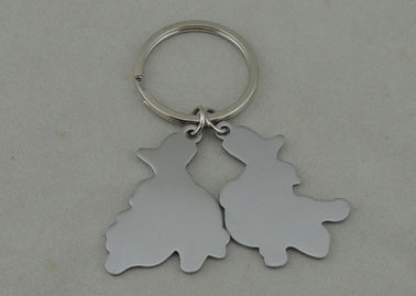 فولاد ضد زنگ تبلیغاتی در Keychain چاپ افست با آبکاری نقره ای