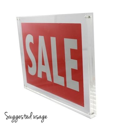 پلکسی گلاس شفاف 17 × 11 دارندگان ثبت نام اکریلیک دیواری برای نمایش تبلیغات