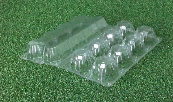 سینی تخم مرغ شفاف PET ، بسته بندی کارتن تخم مرغ 15 حفره