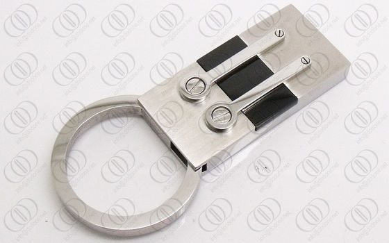 پیچ فولاد ضد زنگ فولاد در Keychain PVD IP سیاه و نقره ای براق