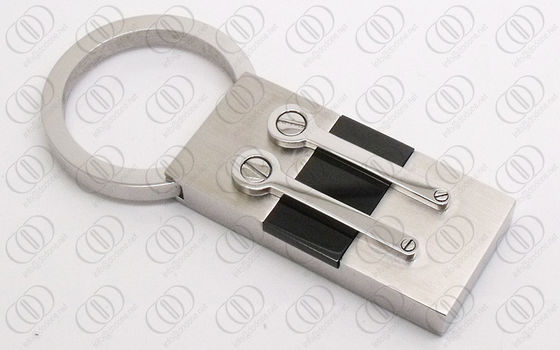 پیچ فولاد ضد زنگ فولاد در Keychain PVD IP سیاه و نقره ای براق