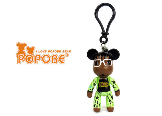 سازگار با محیط زیست 3 اینچ POPOBE خرس در Keychain سفید خواننده کیسه لوازم جانبی