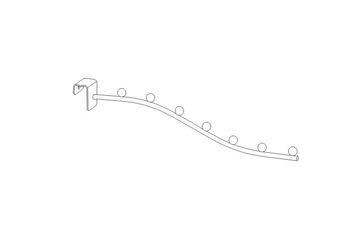 فروشگاه، سوپر مارکت، گردنبند فروشگاه، کت حلق آویز 7 توپ stalwall نمایش خرده فروشی قلاب 31،167